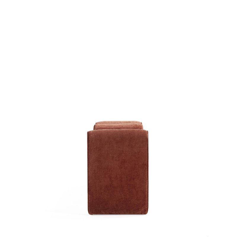 Manhattan Comfort 59" Concord Modern Chenille Upholstered Bench Terracotta