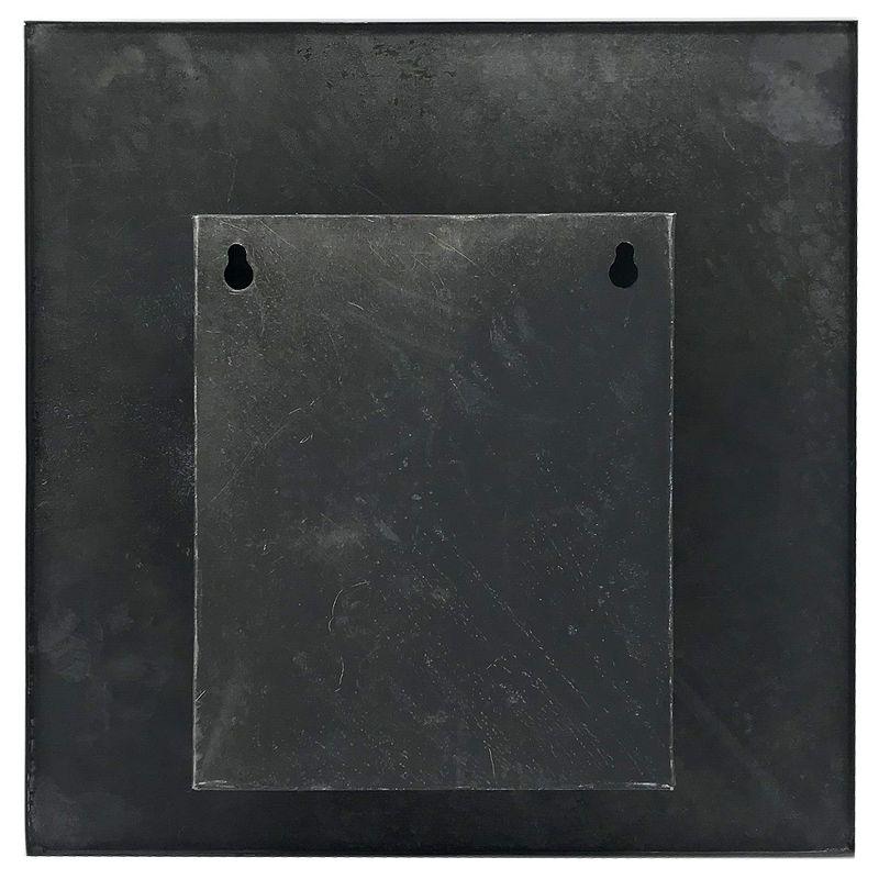 Modern Home Living Wall Galvanized Steel/Zinc Succulent Planter (Black Zinc, 4 Pocket)