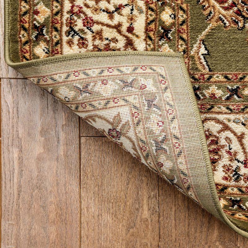 Noble Sarouk Green Persian Floral Oriental Formal Traditional Area Rug 7x10 ( 6'7" x 9'6" ) Modern Contemporary Transitional Soft Rug