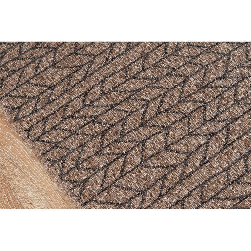 2'x6' Runner Como Ace Rug Tan - Momeni: Modern Geometric Indoor/Outdoor Medium Pile, All-Weather Design