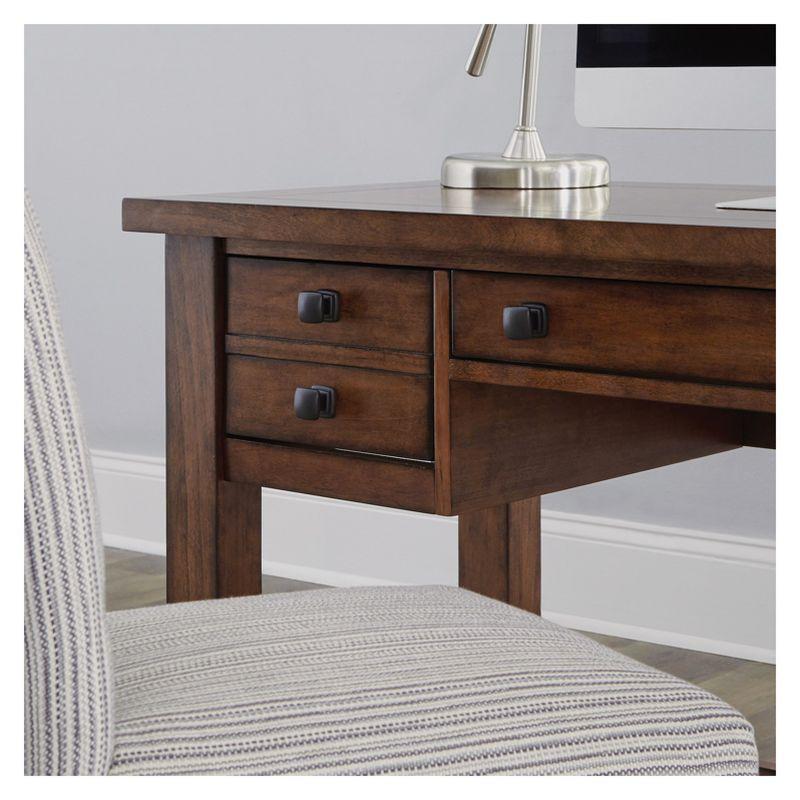 Tahoe Executive Writing Desk - Aged Maple - Home Styles: Mid-Century Modern, Hardwood Frame, Drawer Storage