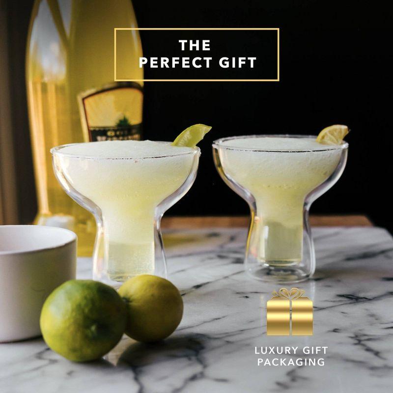 Dragon Glassware 12 oz Margarita Glasses Clear  Set of 2