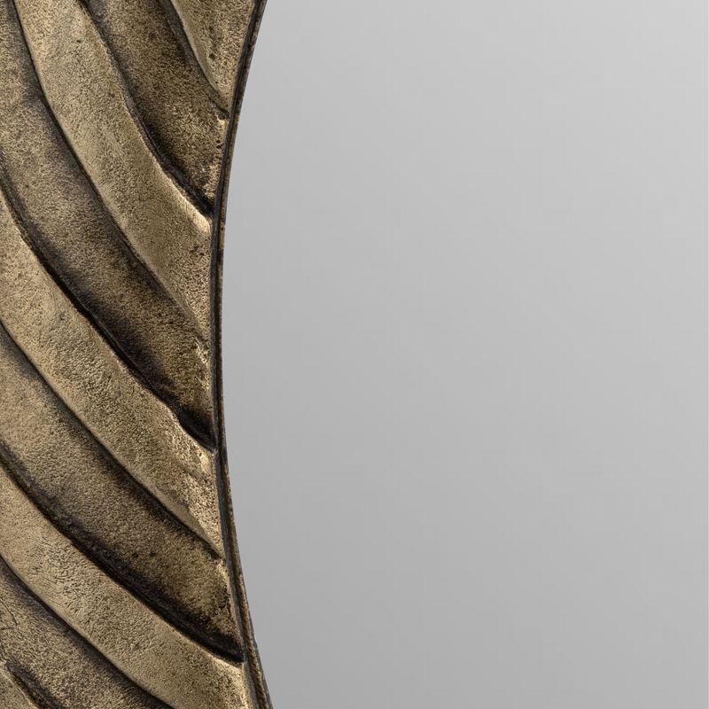 SAGEBROOK HOME 29" Metal Hurricane Pattern Mirror Bronze: Contemporary Style, Hand-Painted, Wall Mounted