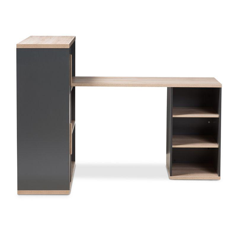 43.7" Pandora Built-In Shelving Unit with Storage Compartments - Baxton Studio