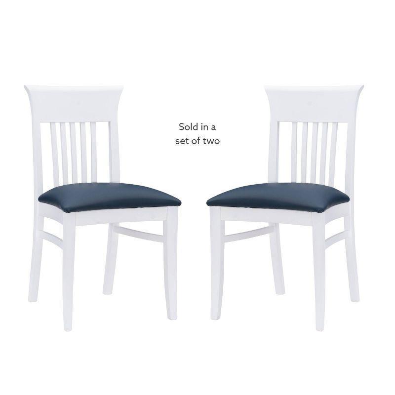 Michalyn Polyurethane Slat Back Side Chair in White