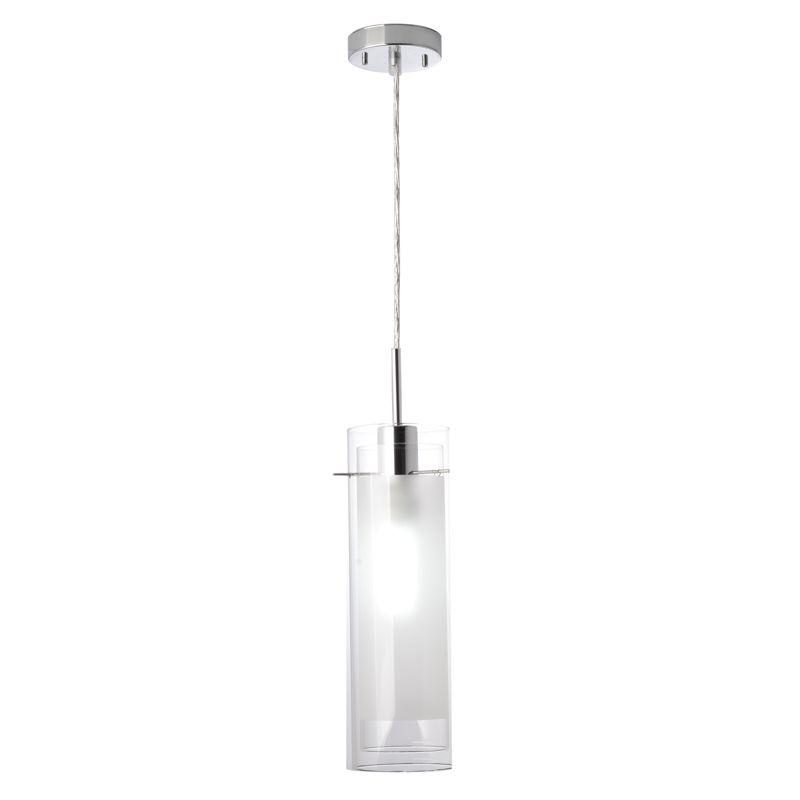 Sydney Polished Chrome and Alabaster Glass Pendant Light