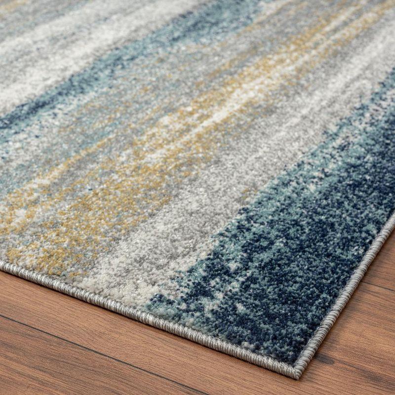 Luxe Weavers Abstract Stripe Yellow 4x5 Area Rug