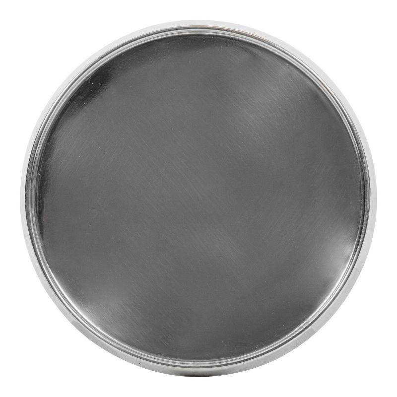 Kate and Laurel Sanzo Round Metal Drink Table, 9x9x23, Silver