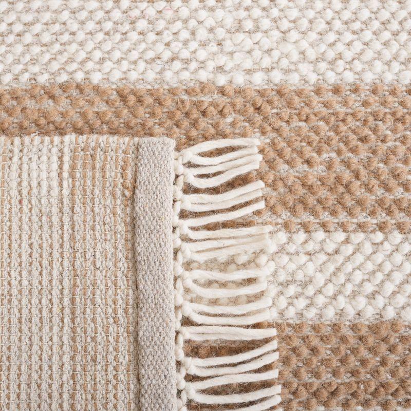 Natura NAT225 Power Loomed Area Rug - Ivory/Light Brown - 6'x6' - Safavieh.