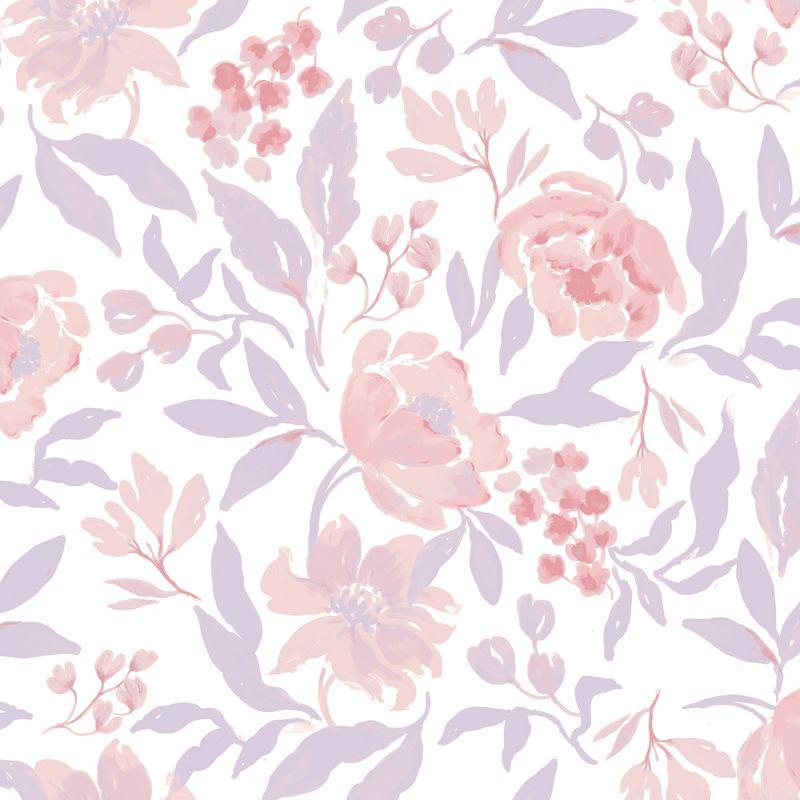 Bedtime Originals Lavender Floral Baby Fitted Crib Sheet - Pink/Purple
