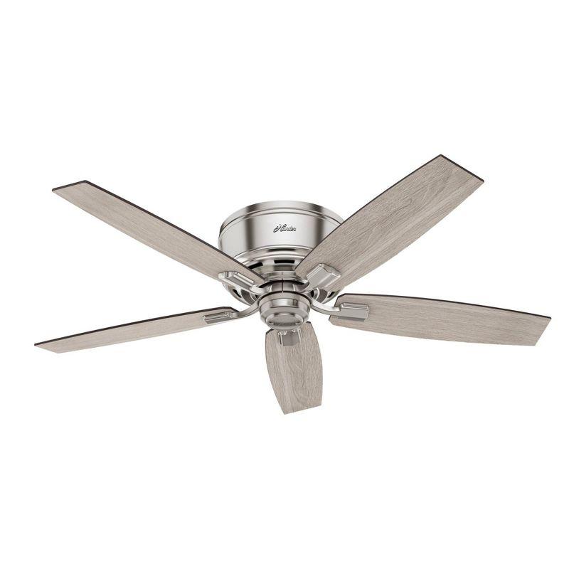 52" Bennett 5 - Blade Flush Mount Ceiling Fan with Lights and Remote