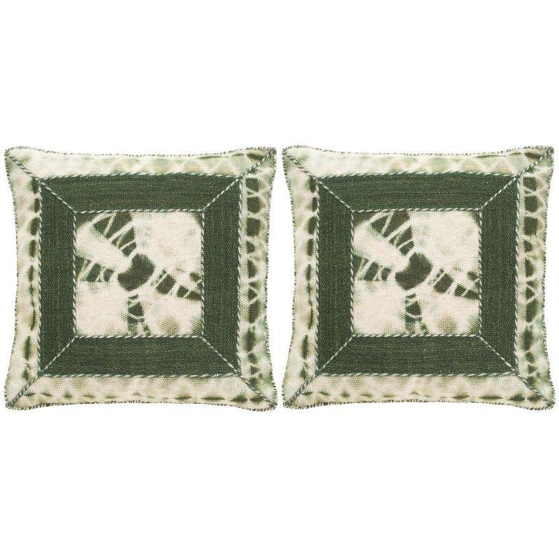 Safavieh Dip Dye Embroidered Feather Throw Pillow (Set of 2)