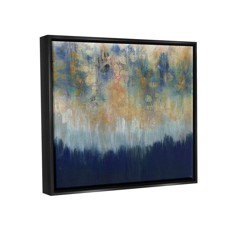 Stupell Industries Abstract Gold Blue Textured Surface Painting