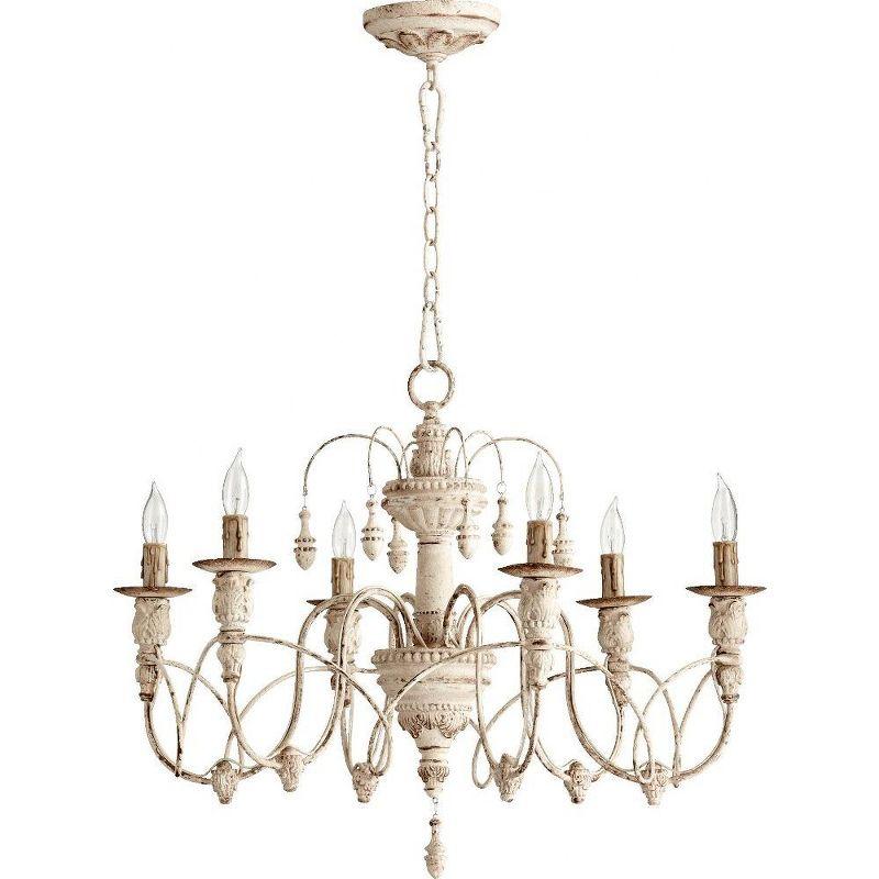 Quorum Lighting Salento 6-Light Chandelier, Persian White, 25 Width, 20 Height