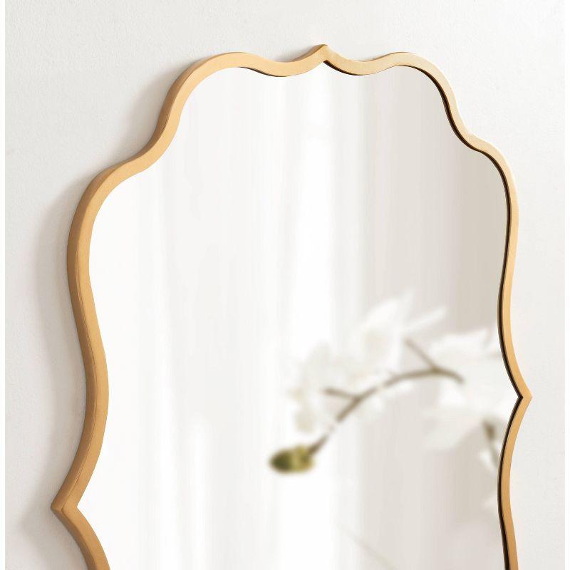 24" x 30" Higby Framed Wall Mirror Gold - Kate & Laurel All Things Decor: Scalloped, Decorative, Modern Style