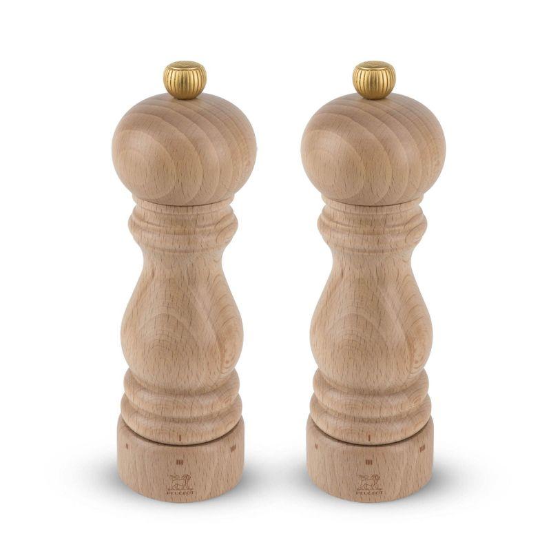 Paris Adjustable Salt + Pepper Mill Set by Peugeot Saveurs - Natural