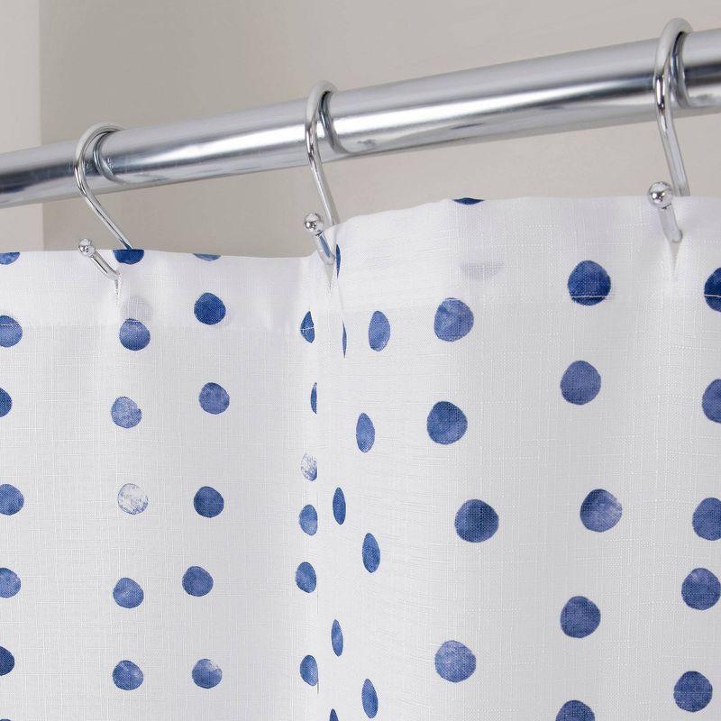 Dotty Shower Curtain - Allure Home Creations: Polyester Fabric, Buttonhole Top, Machine Washable