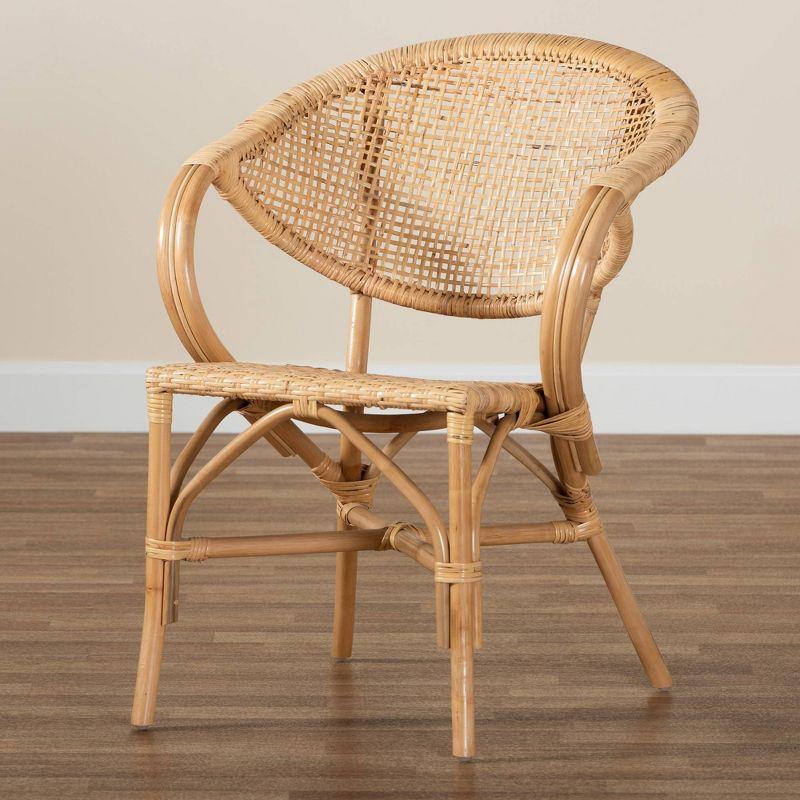 Varick Rattan Dining Chair Set Natural/Brown - bali & pari