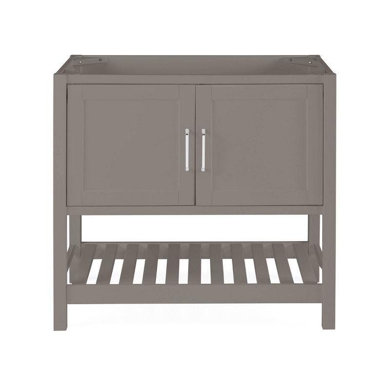 Bennet 36"W Modern Shaker Soft Close Doors Vanity Cabinet With Open Storage Shelf