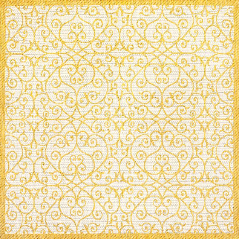 Madrid Vintage Filigree Textured Weave Indoor/Outdoor Area Rug - JONATHAN Y