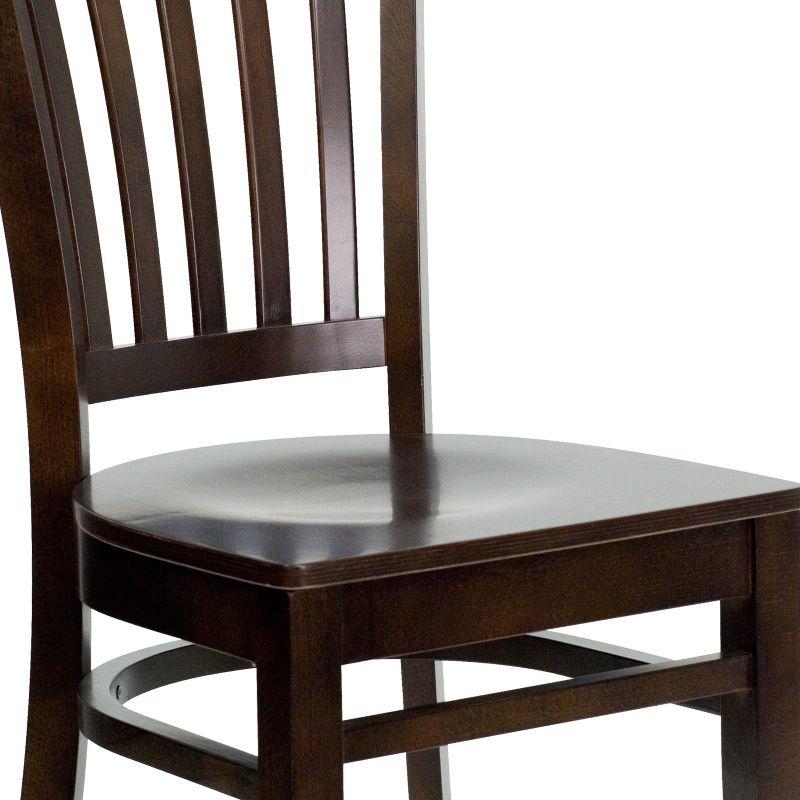 Classic Windsor High Slat Back Walnut Wood Side Chair