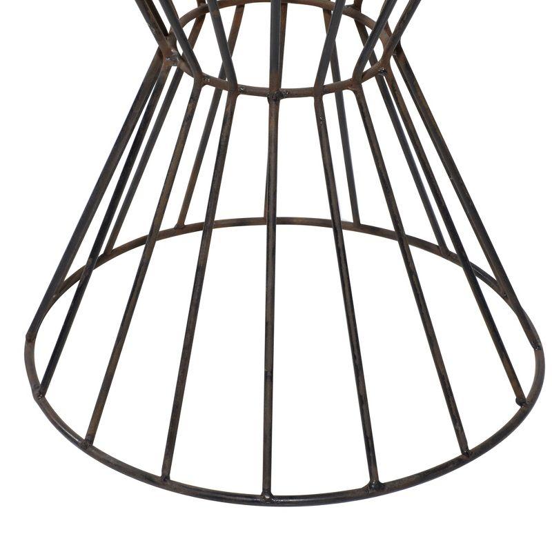 Metal Stool Patio Accent Table - Olivia & May: Round Iron Frame, No Assembly, Fade-Resistant