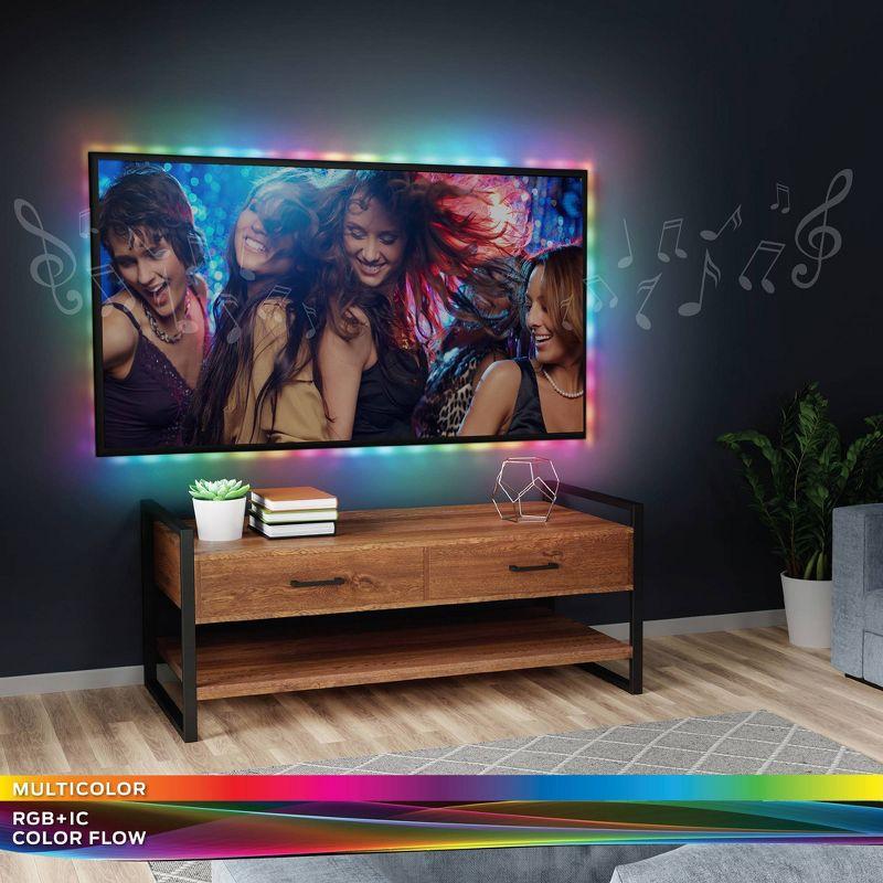 Monster 5m Smart RGB IC LED Light Strip with Flow feature Indoor: USB Powered, Color Changing, 110 Settings, Multicolor