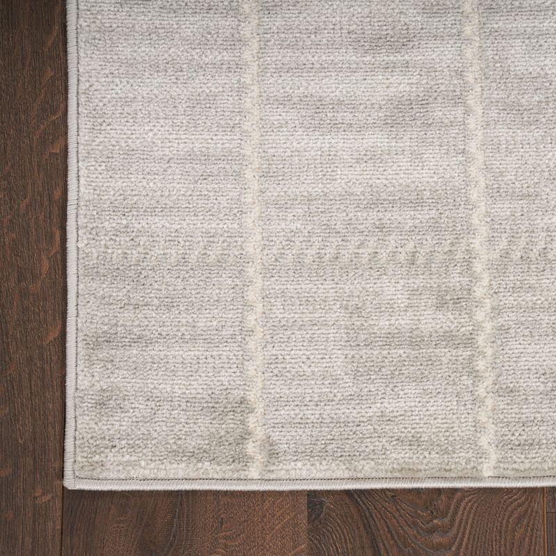 Nourison Serenity Home Contemporary Indoor Area Rug Light Grey 7'10" x 9'10"