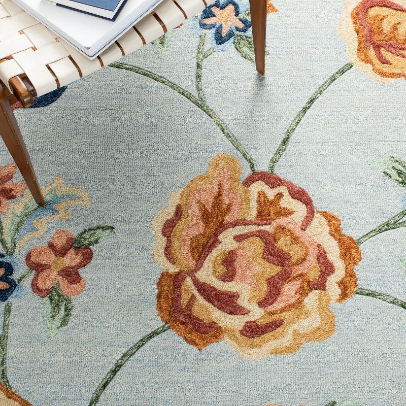 Metro MET101 Hand Tufted Indoor Area Rug - Blue/Ivory - 5'x8' - Safavieh