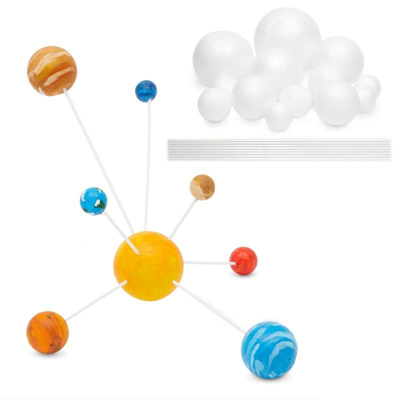 Bright Creations DIY Solar System Model Kit with Foam Balls and Bamboo Sticks