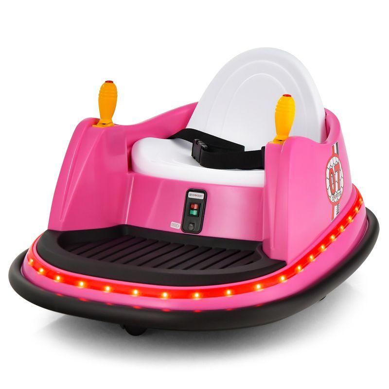 12V Ride On Toys Bumper Car for Kids, 360 Spin Vehicle with Remote Control