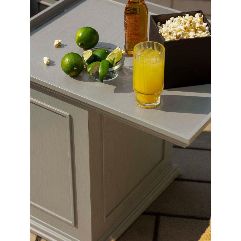 Brixton Series Rectangular Plastic Outdoor Side Table