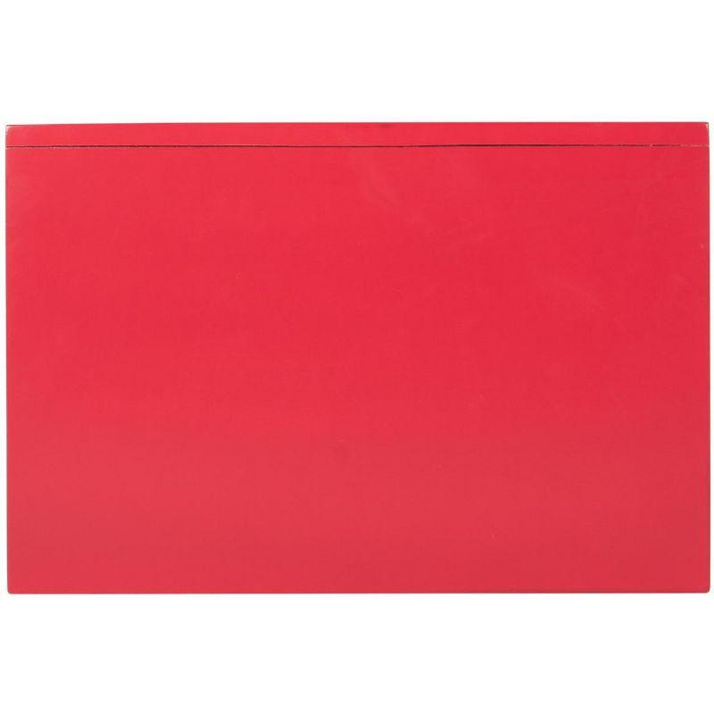 Raina 3 Drawer Greek Key Nightstand - FOX6278 - Red - Safavieh Couture