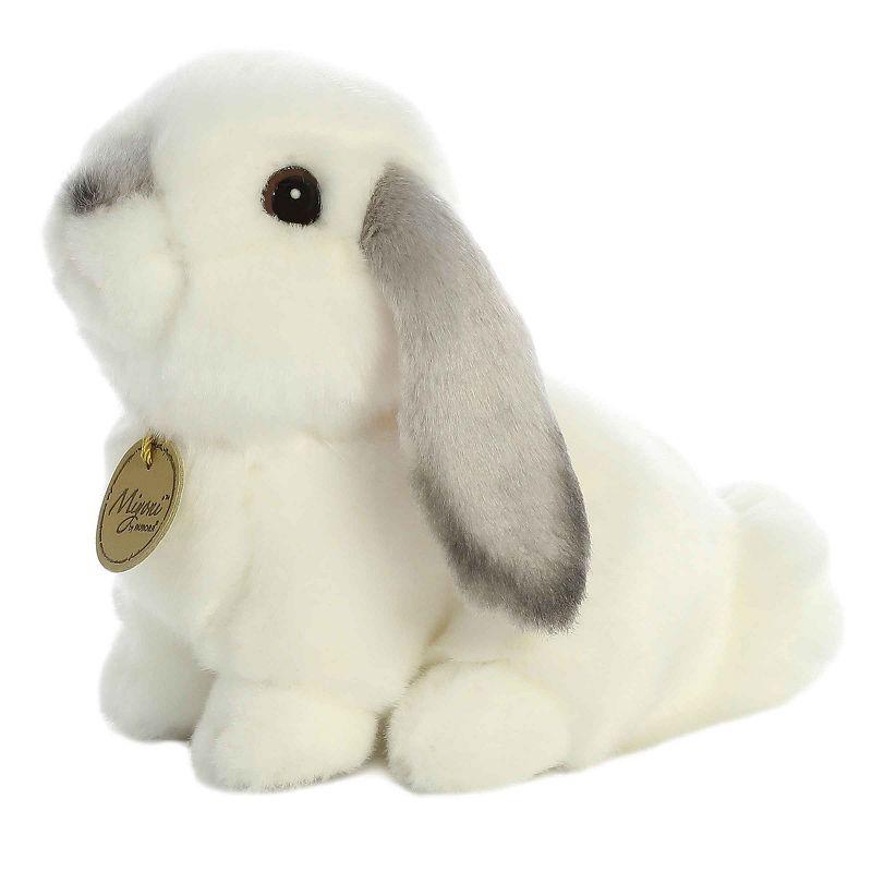 Aurora Small Lop Eared Rabbit Miyoni Realistic Stuffed Animal Grey Ears 8"