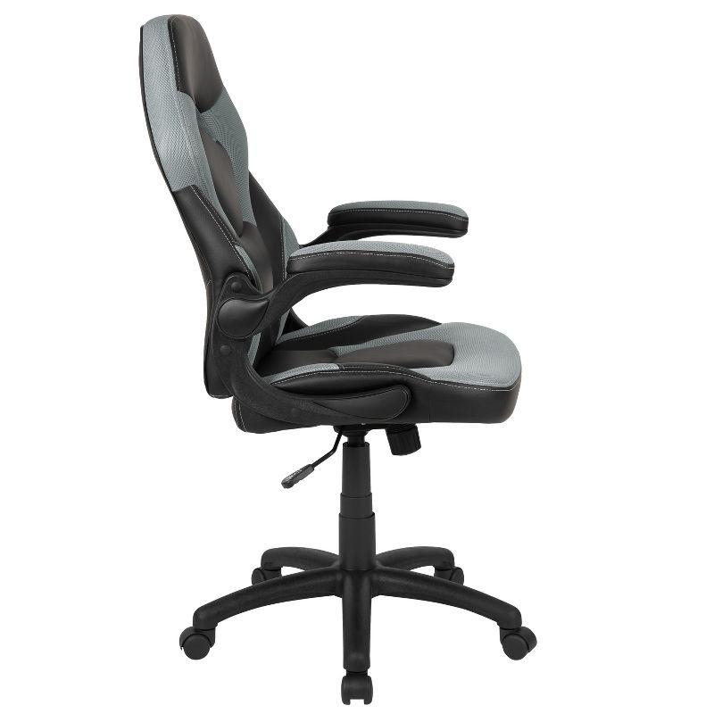 Flash Furniture X10 Gaming Chair Racing Office Ergonomic Computer PC Adjustable Swivel Chair with Flip-up Arms