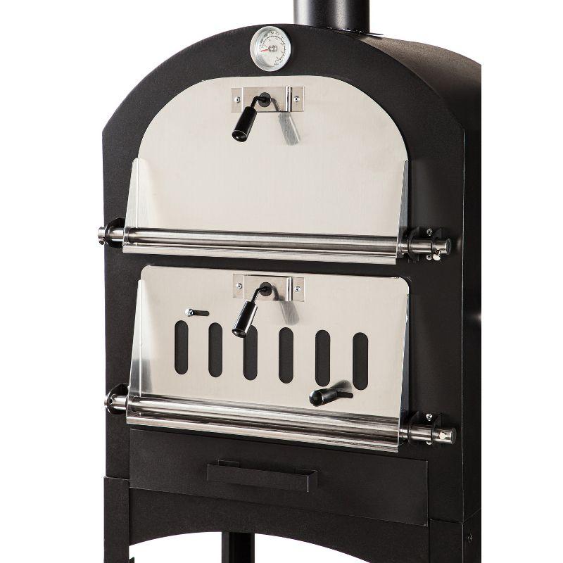 Evergreen Charcoal Grill/Oven- 25.39 x 61.42 x 19.68 Inches Outdoor Safe and Weather Resistant for Outdoor Dining and Heating