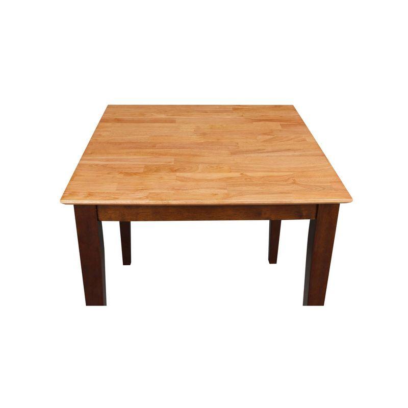 Solid Wood Top Table with Shaker Legs Cinnamon/Brown - International Concepts