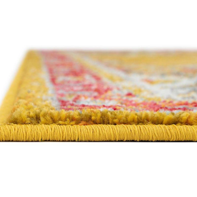 Unique Loom Penrose Collection Area Rug - Alexis (5' 3" x 8' Rectangle Gold/Gray)