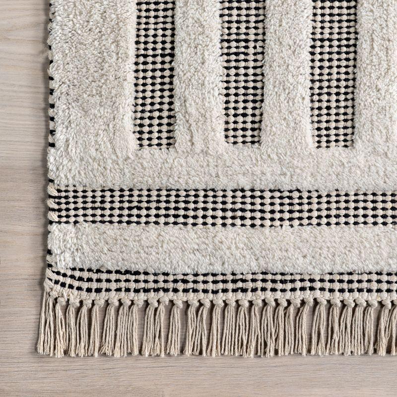 Emily Henderson x Rugs USA - Merrick Tasseled Cotton and Wool Indoor Area Rug