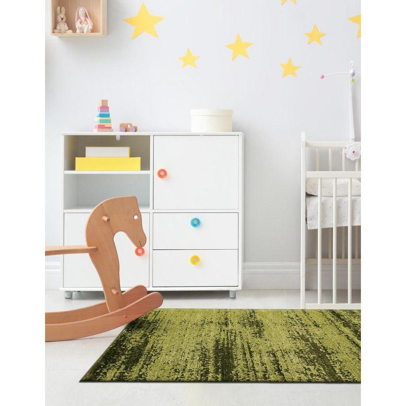 Unique Loom Del Mar Collection Area Rug - Lucille (7' 1" x 10' Rectangle Green/Hunter Green)