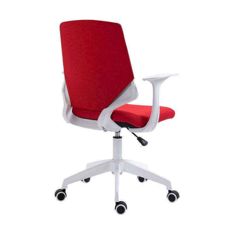 Racing Executive Red Leather Swivel Office Chair with Adjustable Height