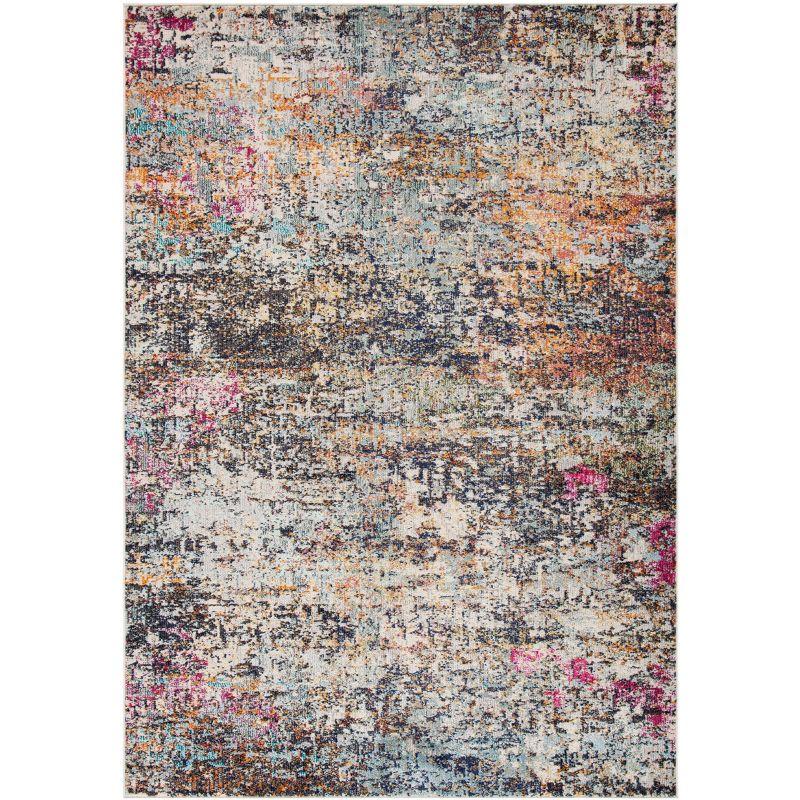 Madison MAD460 Power Loomed Indoor Area Rug - Black/Gold - 6'x9' - Safavieh