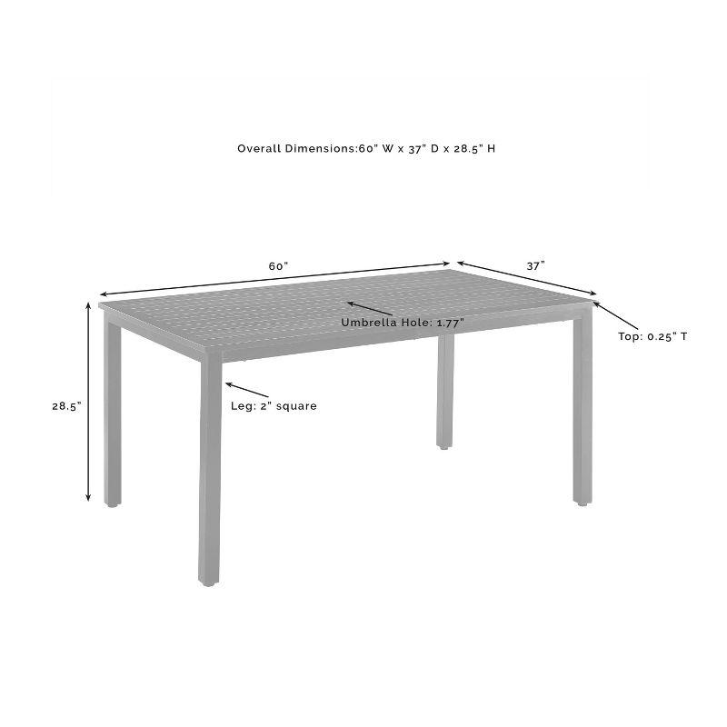 Kaplan Rectangle Outdoor Dining Table Oil Rubbed Bronze - Crosley