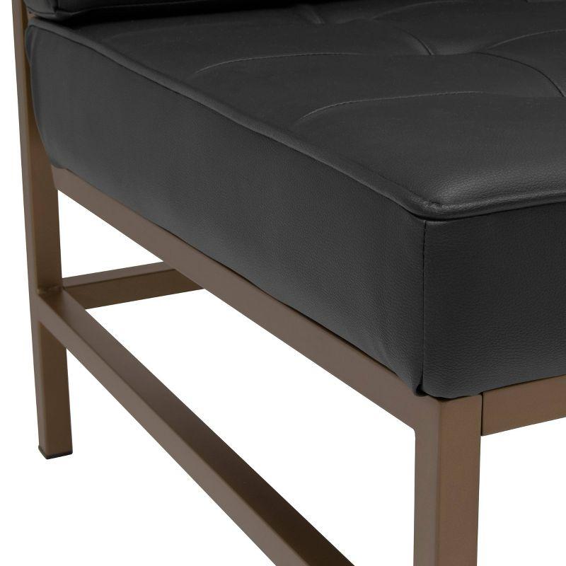 Ashlar Bonded Leather Tufted Chair - Studio Designs Home