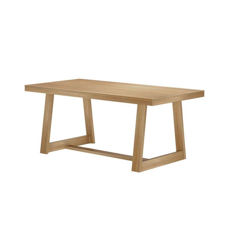 Plank+Beam Farmhouse 72" Dining Table, Solid Wood Rectangular Kitchen Table for 6 People