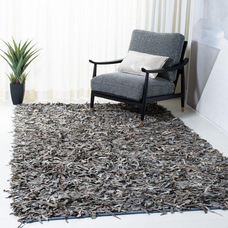 Leather Shag LSG601 Hand Woven Rugs - Safavieh