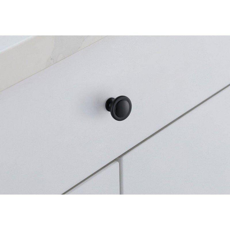 Elegant Lighting Logyn 1.3Inch Diameter Matte Black Mushroom Knob Multipack (Set of 10)