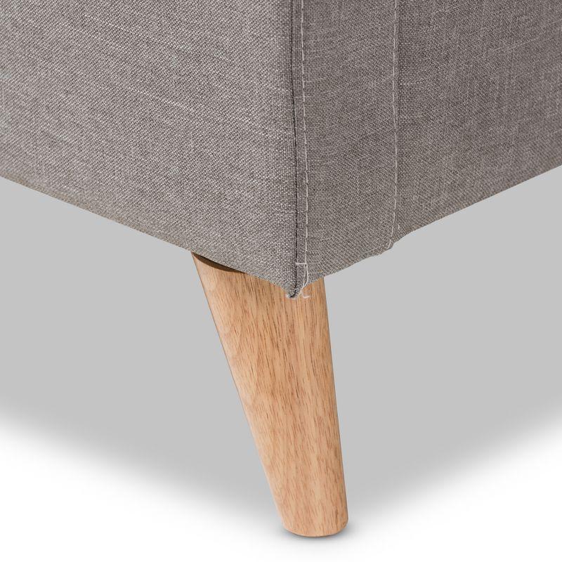 Adelaide Retro Modern Fabric Upholstered Platform Bed - Baxton Studio