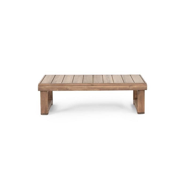 Westchester Outdoor Acacia Wood Rectangular Coffee Table Brown Wash - Christopher Knight Home