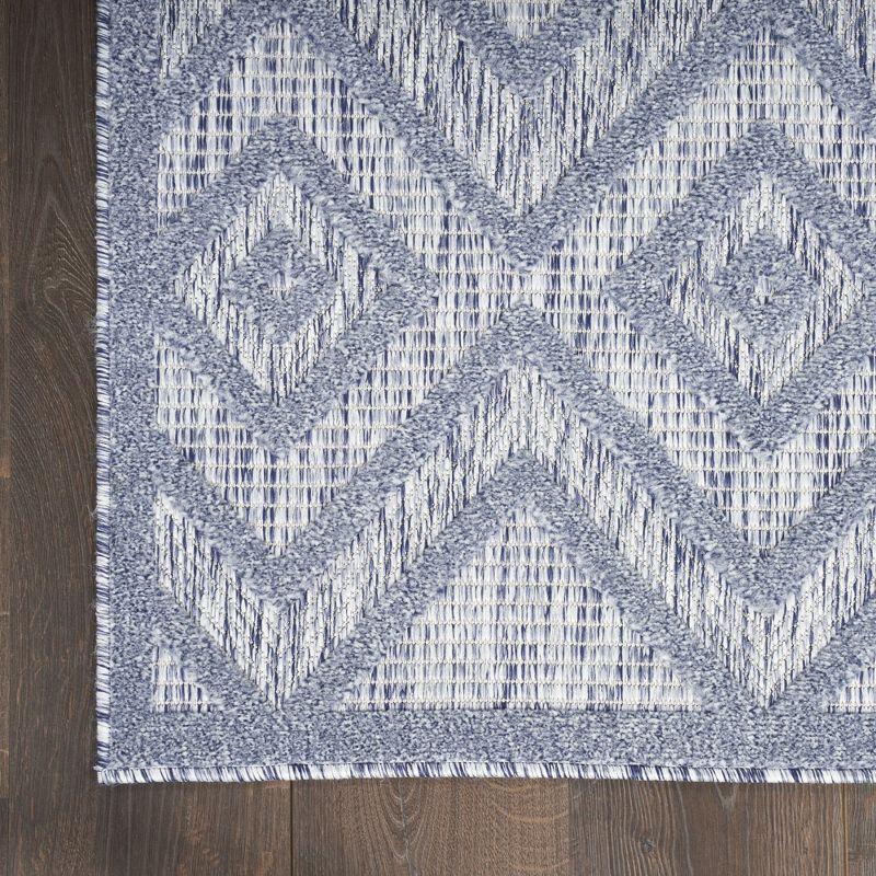 Nourison Versatile 8' x 10' Denim Blue Indoor Outdoor Rug